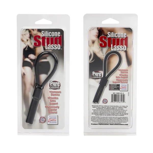 SILICONE STUD LASSO BLACK
