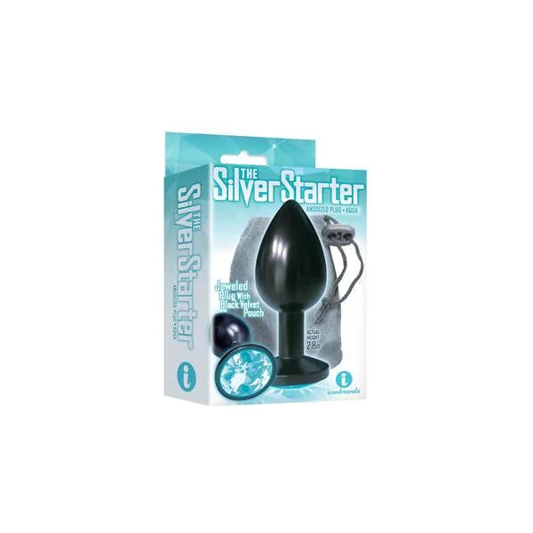 Silver Starter Circle Gem Anal Plug by Icon