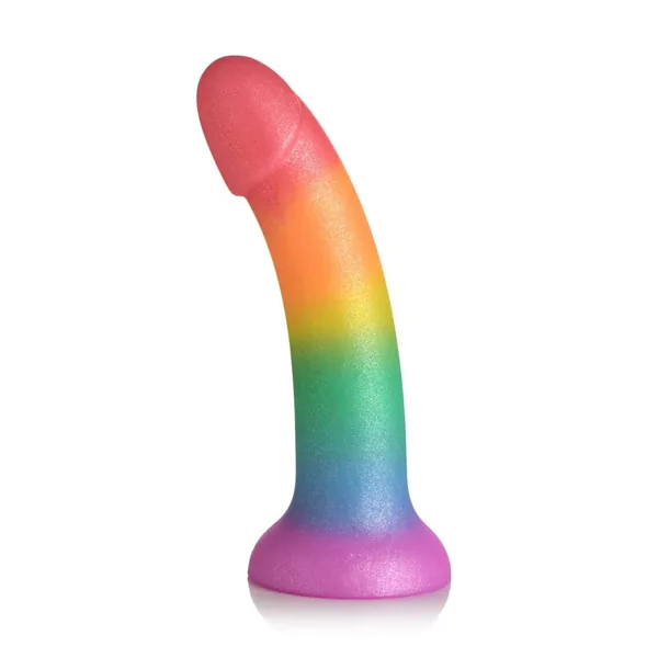 Simply Sweet Phallic Rainbow Silicone Dildo