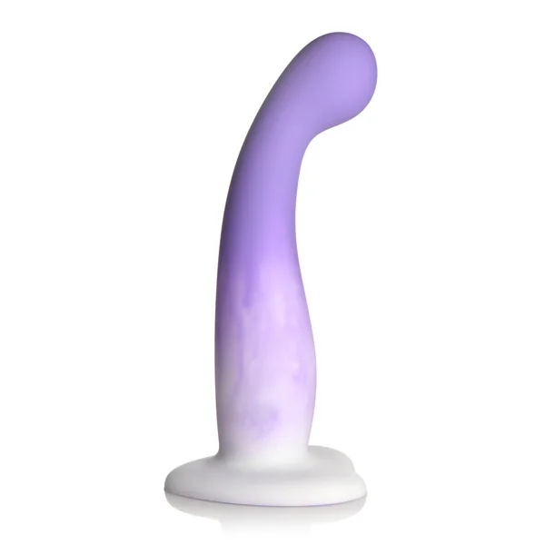 SIMPLY SWEET SLIM G-SPOT SILICONE DILDO PURPLE/WHITE