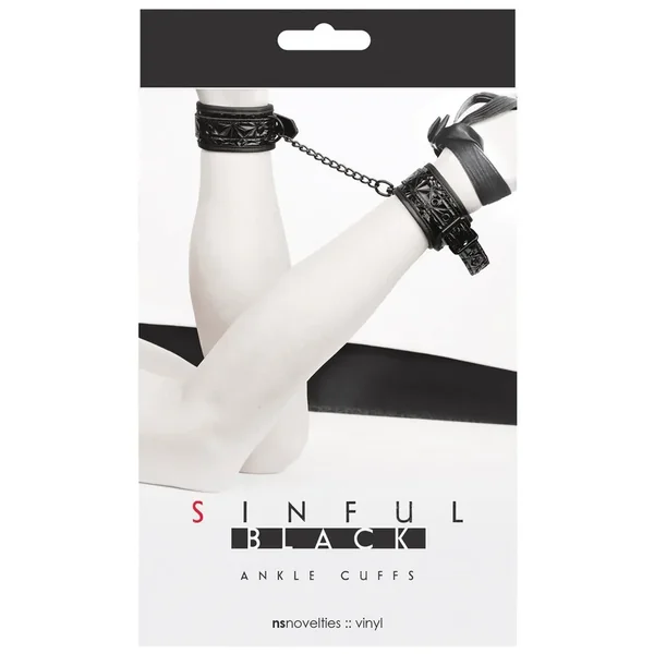 Sinful Ankle Cuffs – Black