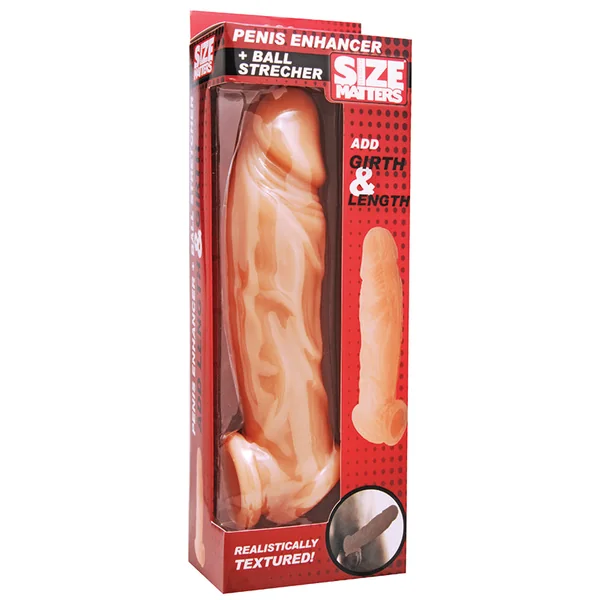 Size Matters Realistic Flesh Penis Enhancer And Ball Stretcher