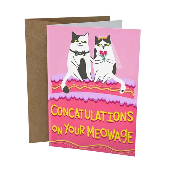 Sleazy Greetings – Concatulations On Your Meowage Card