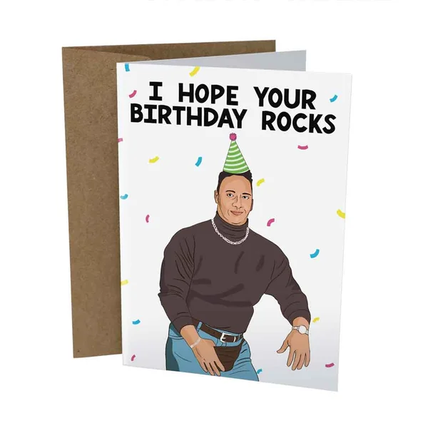 Sleazy Greetings – Hope Your Birthday Rocks Card