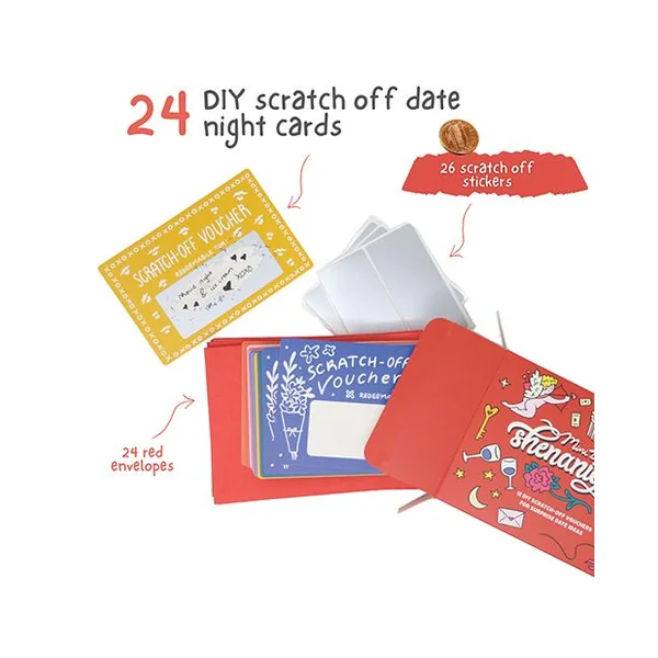 Sleazy Greetings Mini Date Night Shenanigans DIY Scratch Off Vouchers & Coupons