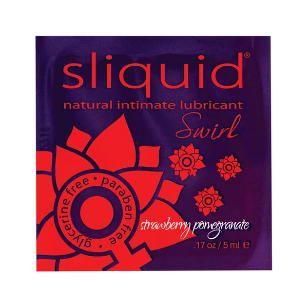 Sliquid Swirl Lubricant Pillow - .17 Oz Strawberry Pomegranate
