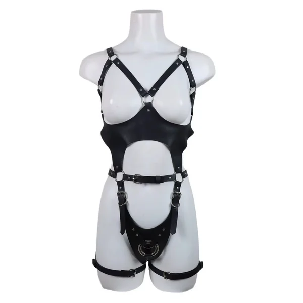 SM LEATHER BONDAGE HARNESS