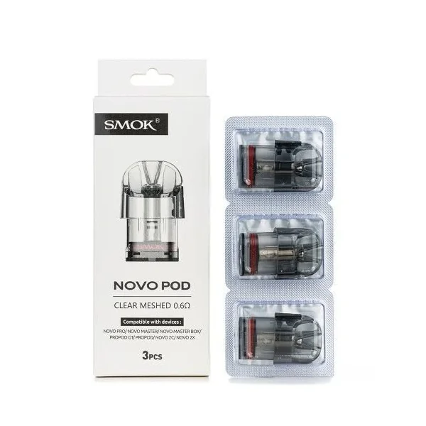 Smoke Novo Replacement Pod Clear Meshed 0.6 3ct