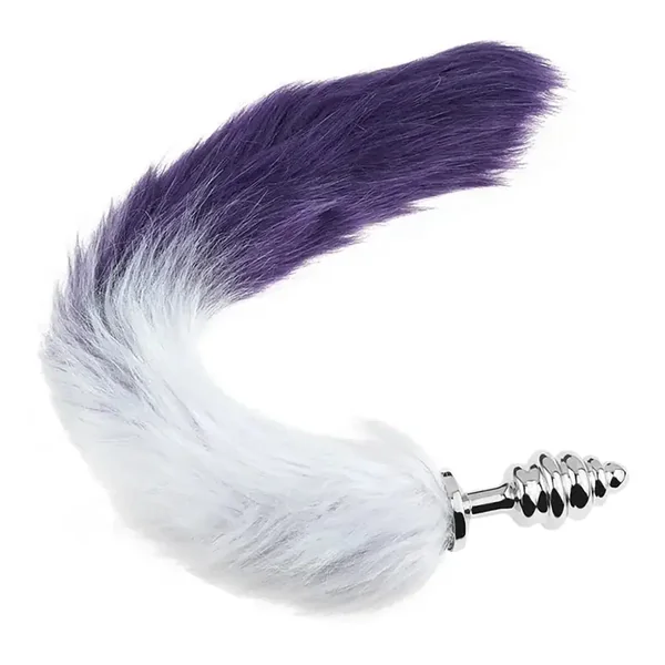 Smooth Long Fox Tail Flirting Animal Tail Butt Plug SM Role Play Sex Toy