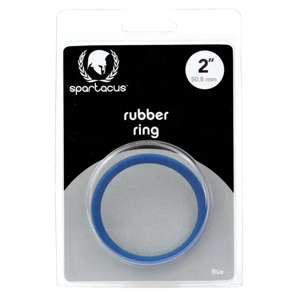 Spartacus 2″ Rubber Cock Ring – Blue