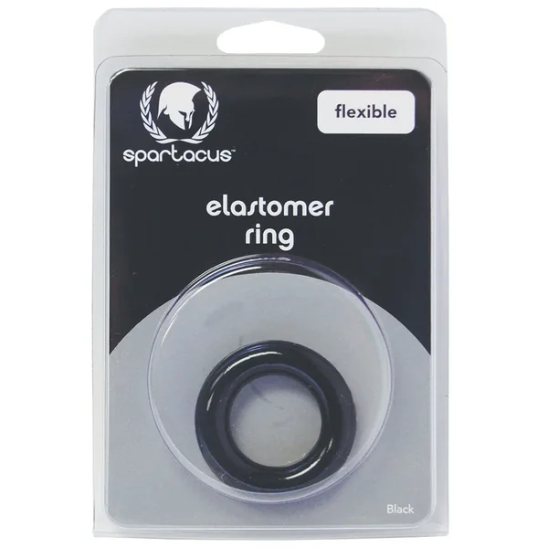 Spartacus Elastomer Relaxed Fit Cock Ring – Black