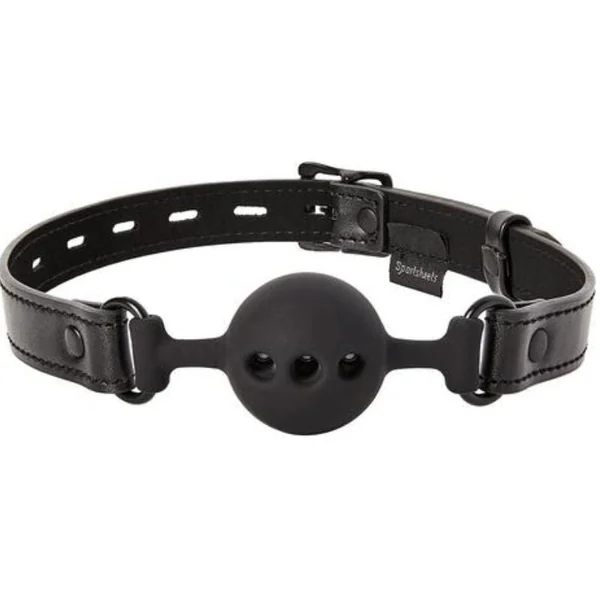 Sportsheets saffron breathable ball gag leather strap sex toys for couple