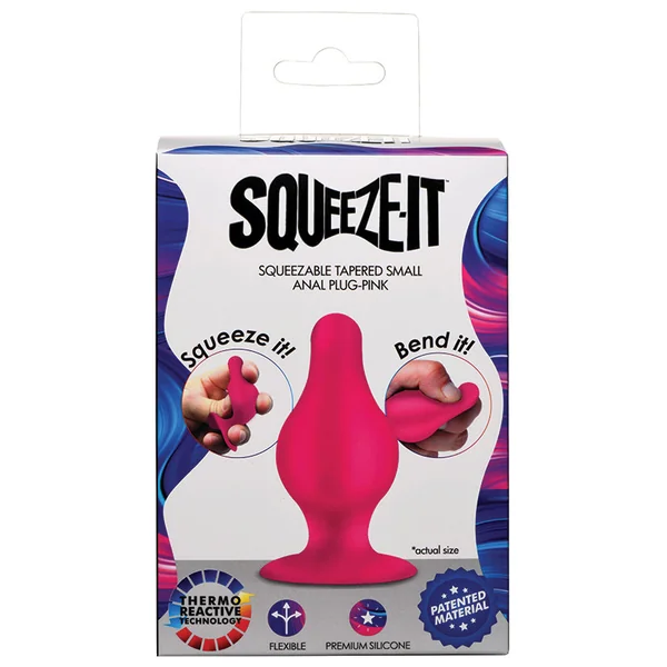Squeeze-It Squeezable Tapered Small Anal Plug - Pink