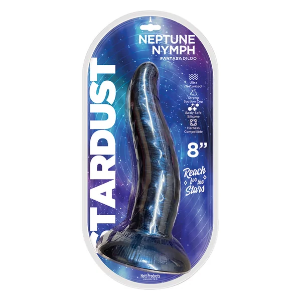 Stardust Neptune Nymph Silicone Dildo - Purple 8"