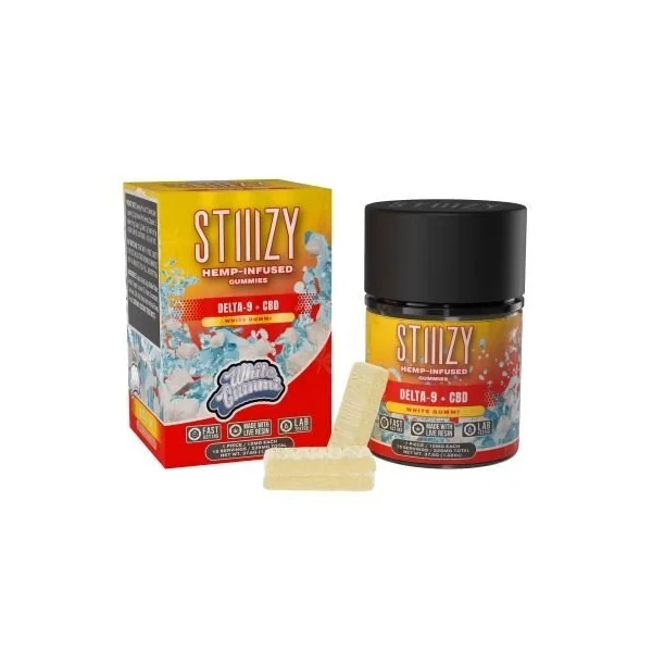 Stiiizy D8+CBD Gummies 225MG 15MG/Piece White Gummi