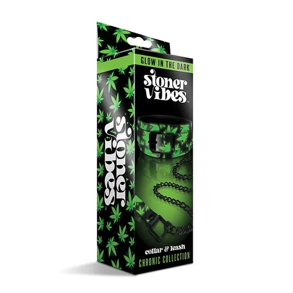 Stoner Vibes Glow in the Dark Collar & Leash