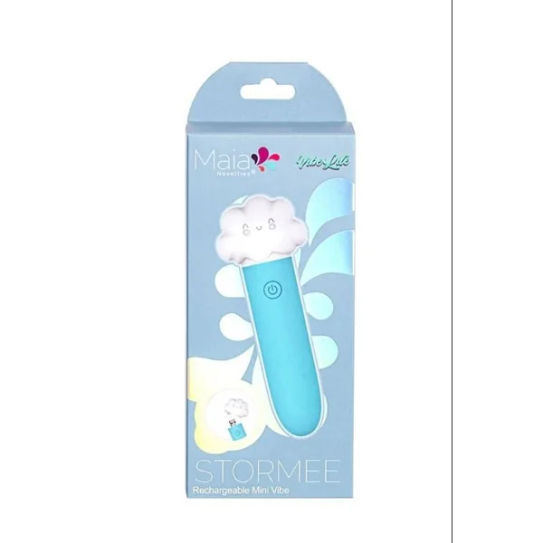Stormee Rechargeable Mini Vibrator Blue Cloud