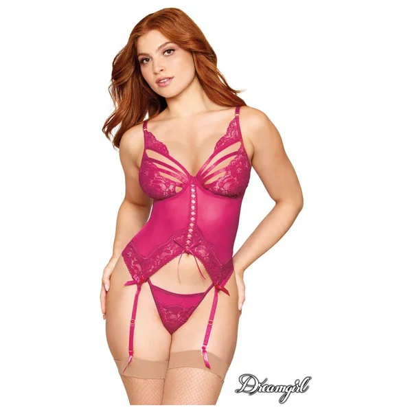 Strappy Lace Bustier by Dreamgirl