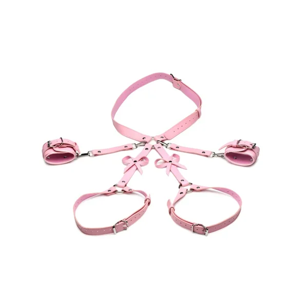 Strict Bondage Harness with Bows Pink ML