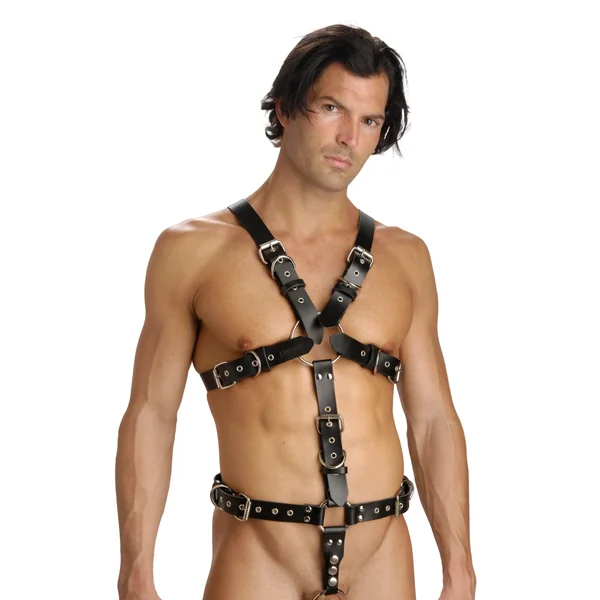Strict Leather Body Harness With Cock Ring