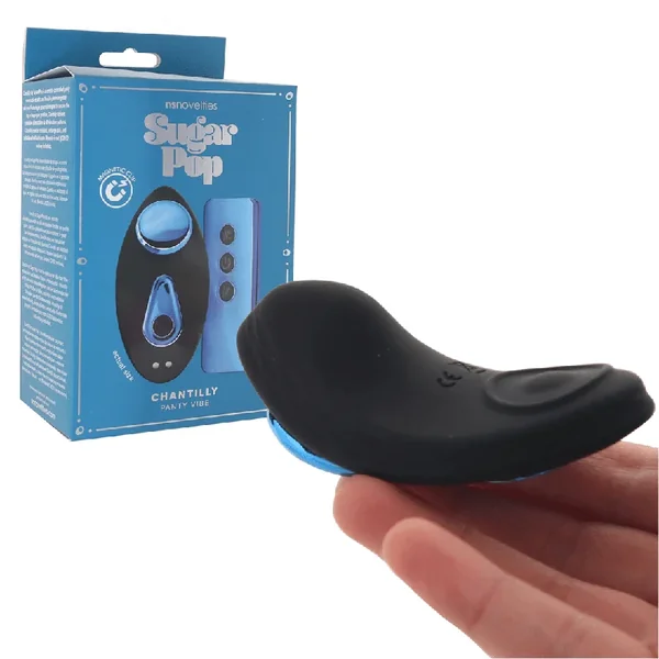 Sugar Pop Chantilly Remote Controlled Rechargeable Vibrating Panties in Blue