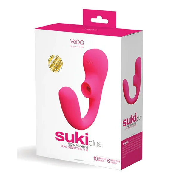 Suki Plus Rechargeable Dual Sonic Vibe - Foxy Pink