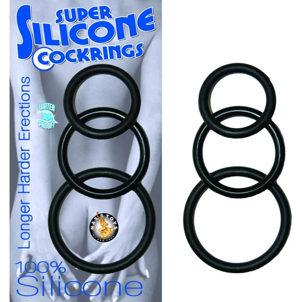 SUPER SILICONE COCKRINGS BLACK