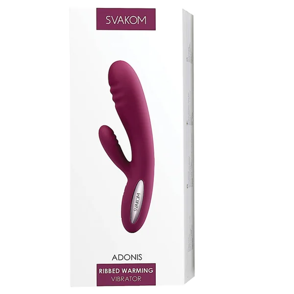 Svakom Adonis Dual Motor Warming Vibrator - Violet 7.8"