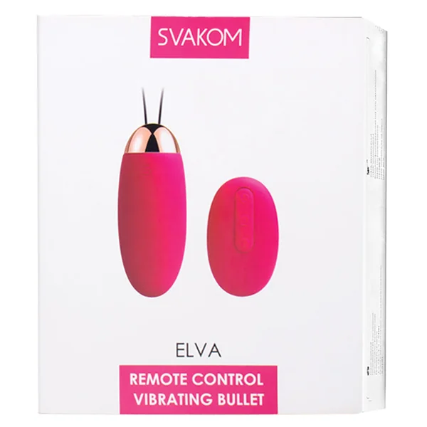 Svakom Elva Bullet Vibrator with Remote Control - Plum Red