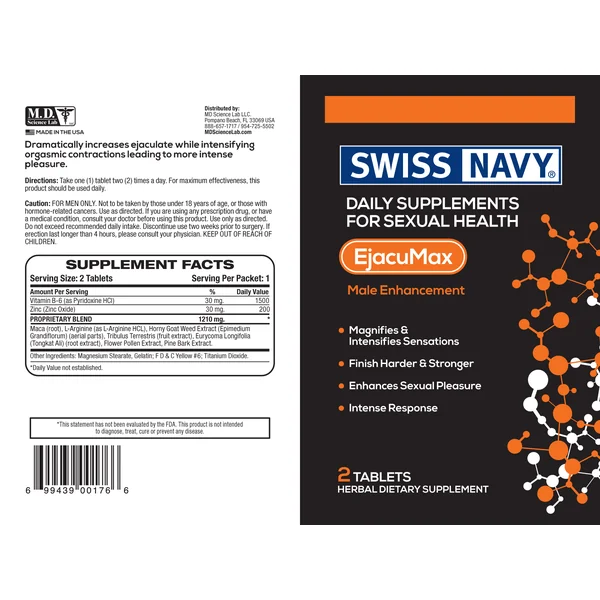 SWISS NAVY EJACU MAX FOR HIM 2CT