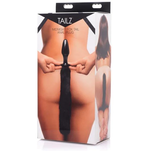 Tailz Midnight Fox Tail Glass Anal Plug