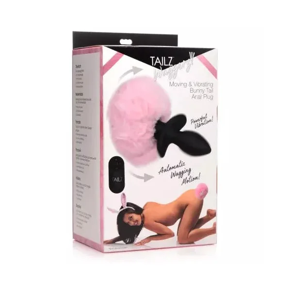 Tailz Waggerz Moving & Vibrating Bunny Tail Anal Plug by XR
