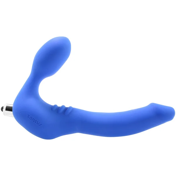Tantus Strapless Strap On Slim in Blue