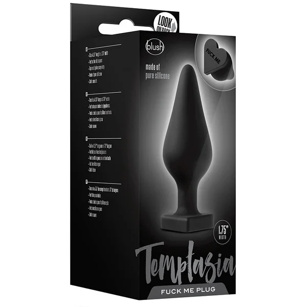 Temptasia Fuck Me Black 4.25-Inch Anal Plug