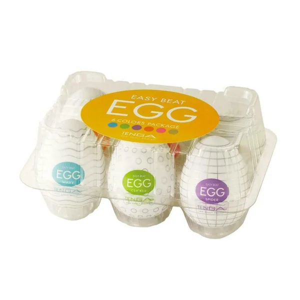 TENGA Egg Variety Pack - Regular Strength Penis Strokers (6 Pack)