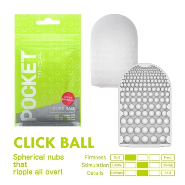 TENGA Pocket Click Ball: Disposable Textured Male Masturbator