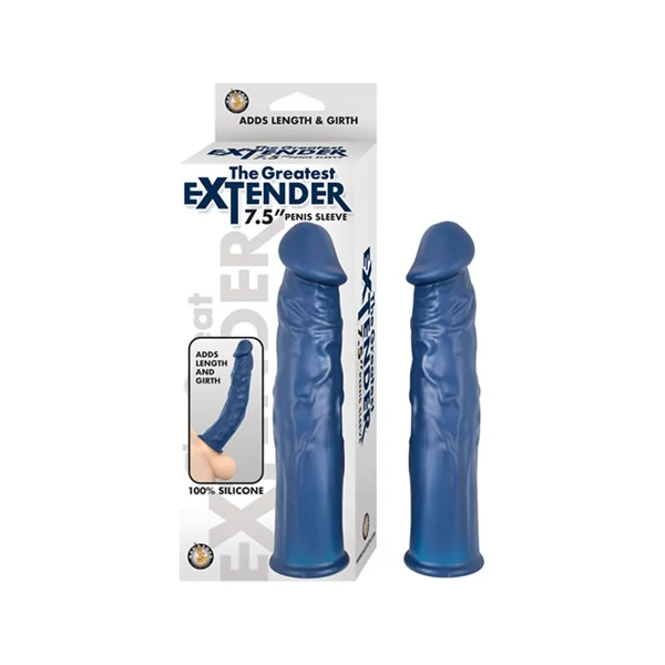 THE GREAT EXTENDER 7.5 PENIS SLEEVE BLUE “