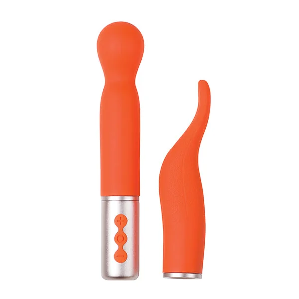 The Naughty Collection Interchangeable Heads Vibrator - Coral Bundle