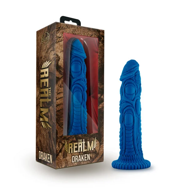 THE REALM DRAKEN LOCK ON DILDO BLUE