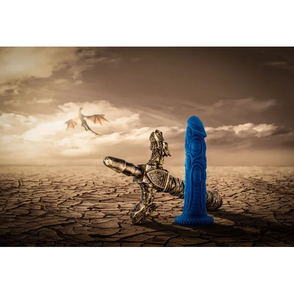 The Realm - Draken - Lock on Dildo - Blue