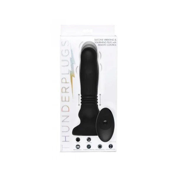 THUNDERPLUGS SWELLING & THRUSTING SILICONE PLUG W/ REMOTE CONTROL