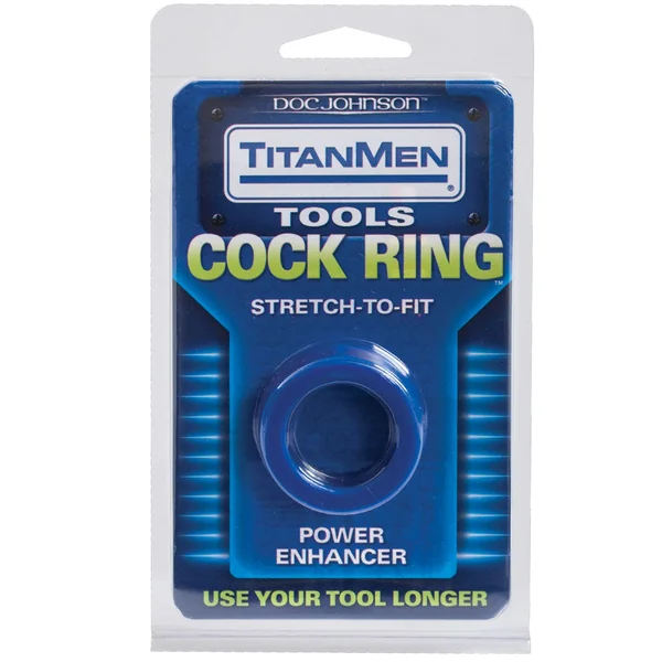 TitanMen Cock Ring Stretch To Fit - Blue