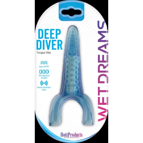 TONGUE STAR DEEP DIVER BLUE VIBRATING TONGUE WITH MOTOR