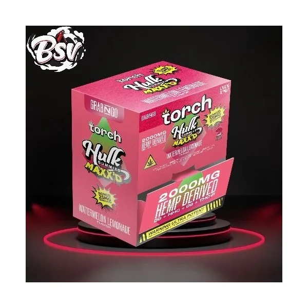 Torch Gravity Hulk Gummies 20ct Display Watermelon Lemonade