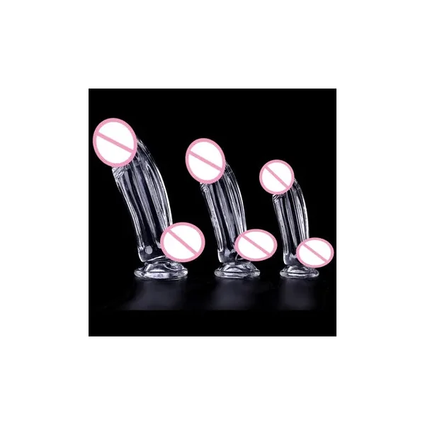 Transparent Realistic Large Crystal Dildo