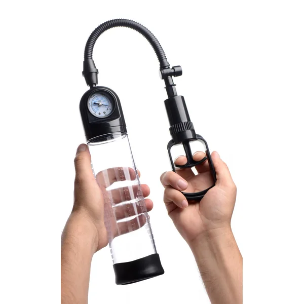 Trigger Penis Pump with Built-in Pressure Gauge