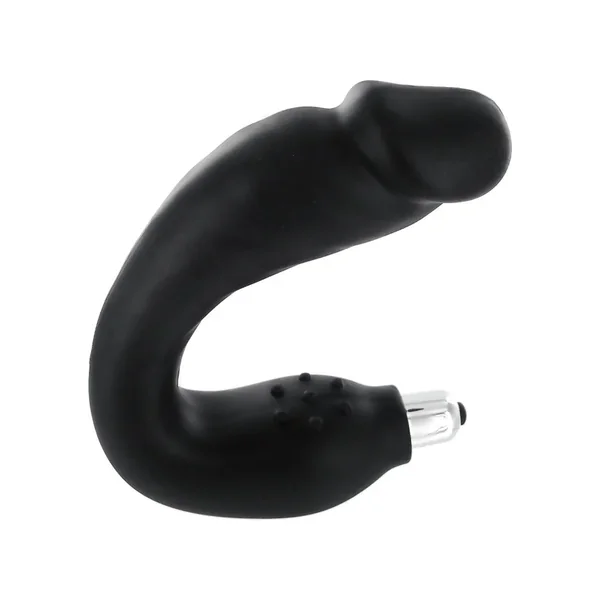 Trinity Men Silicone Vibrating P-Spot Massager – Black