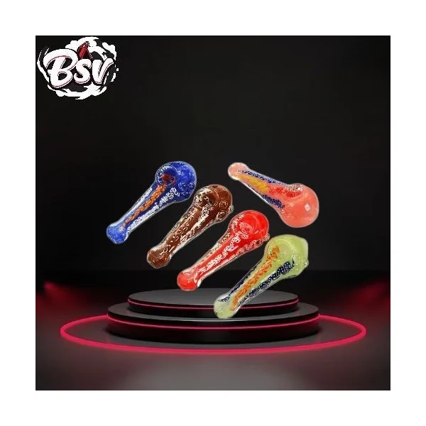 Triple Rim And Amber Head Long Hand Pipe