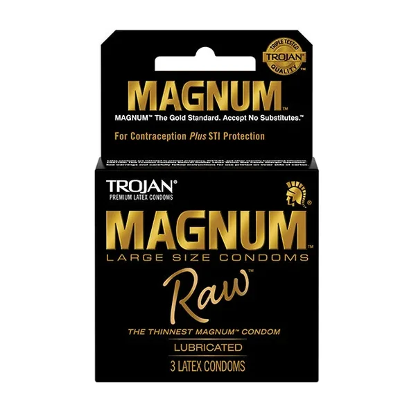Trojan Magnum Raw Condoms – Pack of 3