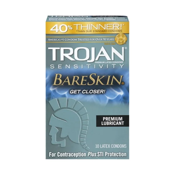 Trojan Sensitivity Bareskin Lubricated Condoms - 10 Pack